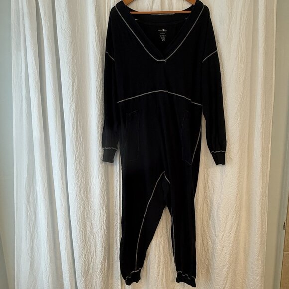 Natural Life Johnnie Black Harem Style Boho Jumpsuit XS Comfy Roomy - Picture 1 of 10